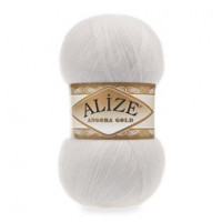 55 Пряжа Alize Angora Gold білий
