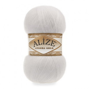 55 Пряжа Alize Angora Gold білий
