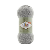 21 Пряжа Alize Alpaca Royal світло-сірий меланж