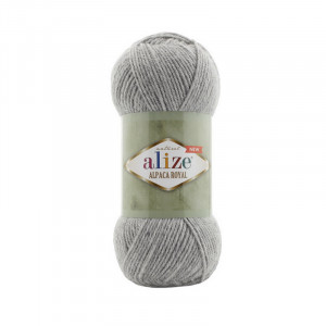 21 Пряжа Alize Alpaca Royal світло-сірий меланж