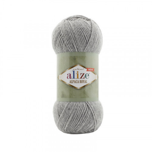 21 Пряжа Alize Alpaca Royal світло-сірий меланж