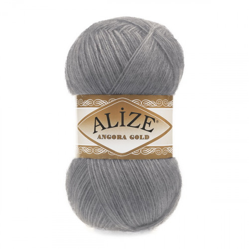 87 Пряжа Alize Angora Gold середньо-сірий