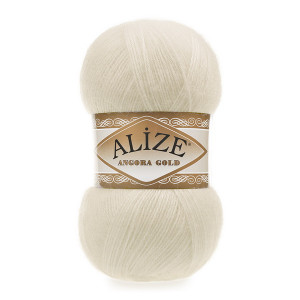 1 Пряжа Alize Angora Gold кремовий
