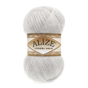 208 Пряжа Alize Angora Gold світло-сірий меланж