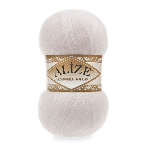 599 Пряжа Alize Angora Gold слонова кістка