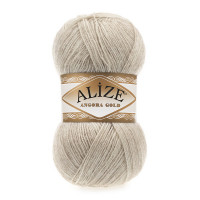 152 Пряжа Alize Angora Gold бежевий меланж