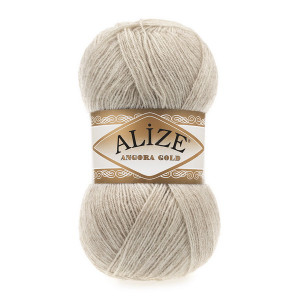 152 Пряжа Alize Angora Gold бежевий меланж