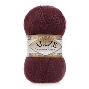 57 Пряжа Alize Angora Gold бордовий