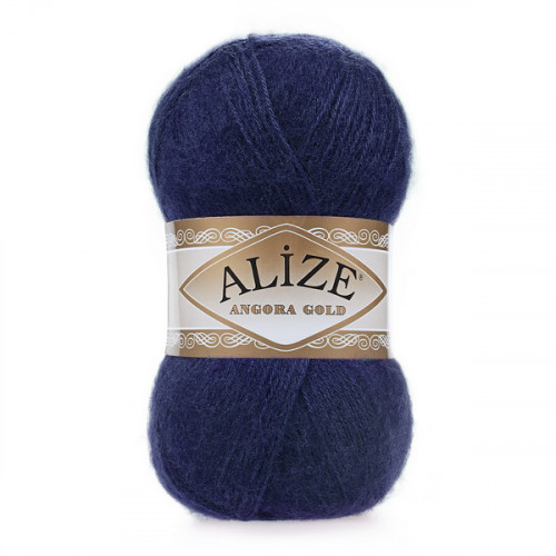 58 Пряжа Alize Angora Gold темно-синій