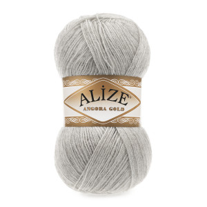 652 Пряжа Alize Angora Gold попелястий