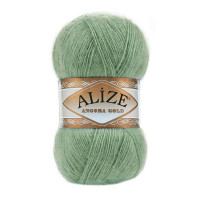 852 Пряжа Alize Angora Gold зелений
