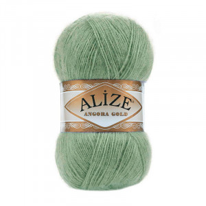 852 Пряжа Alize Angora Gold зелений