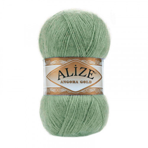 852 Пряжа Alize Angora Gold зелений