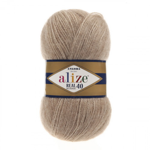 152 Пряжа Alize Angora Real 40 беж меланж