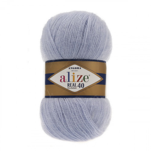 51 Пряжа Alize Angora Real 40 світло-блакитний