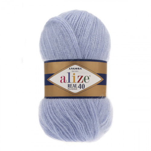 40 Пряжа Alize Angora Real 40 блакитний