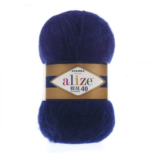 58 Пряжа Alize Angora Real 40 темно-синій