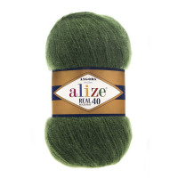 563 Пряжа Alize Angora Real 40 темно-зелений