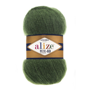 563 Пряжа Alize Angora Real 40 темно-зелений
