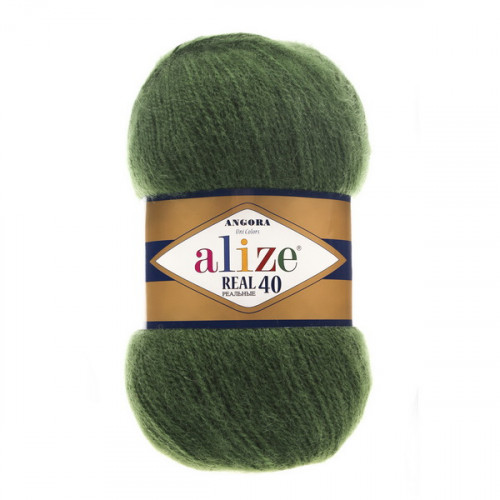 563 Пряжа Alize Angora Real 40 темно-зелений