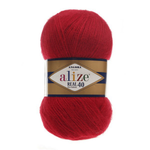 56 Пряжа Alize Angora Real 40 червоний