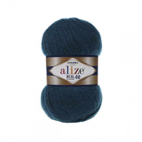 17 Пряжа Alize Angora Real 40 петроль