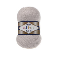 599 Пряжа Alize Angora Real 40 слонова кістка