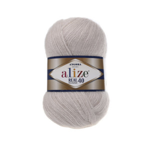 599 Пряжа Alize Angora Real 40 слонова кістка