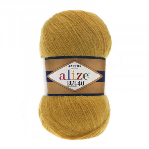 645 Пряжа Alize Angora Real 40 гірчиця