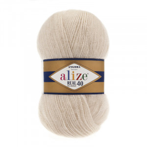67 Пряжа Alize Angora Real 40 світлий беж