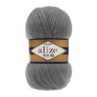87 Пряжа Alize Angora Real 40 середньо-сірий 87 Пряжа Alize Angora Real 40 середньо-сірий