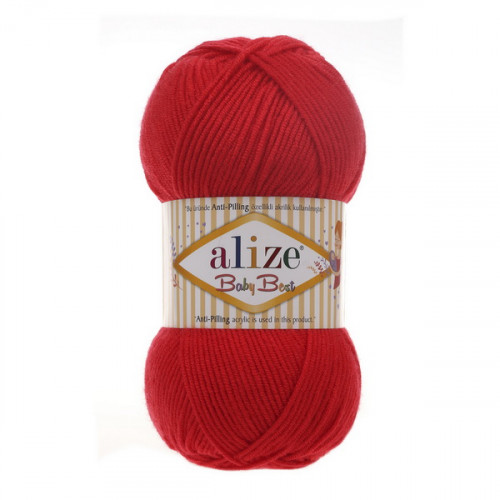 56 Пряжа Alize Baby Best червоний