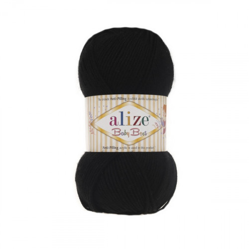 60 Пряжа Alize Baby Best чорний
