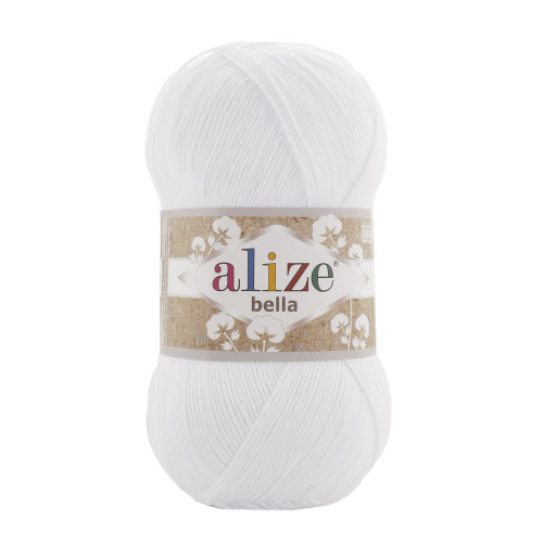 55 Пряжа Alize Bella 100 білий