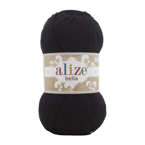 60 Пряжа Alize Bella 100 чорний