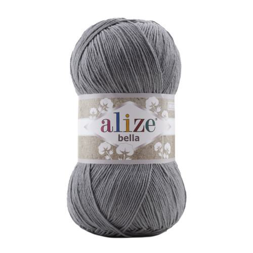 87 Пряжа Alize Bella 100 вугільно-сірий