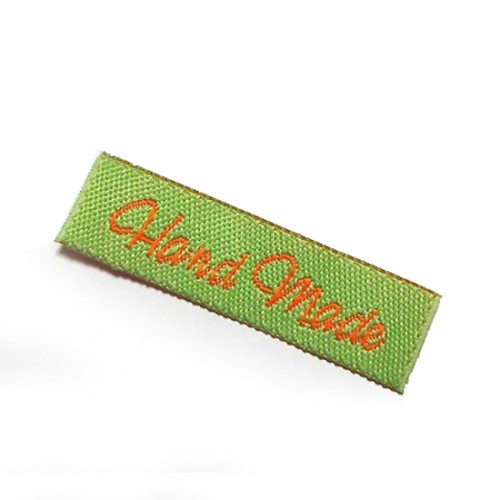 Бірка текстильна Hand made, 4х1см, 5 шт