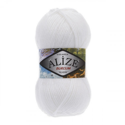 55 Пряжа Alize Burcum Klasik білий