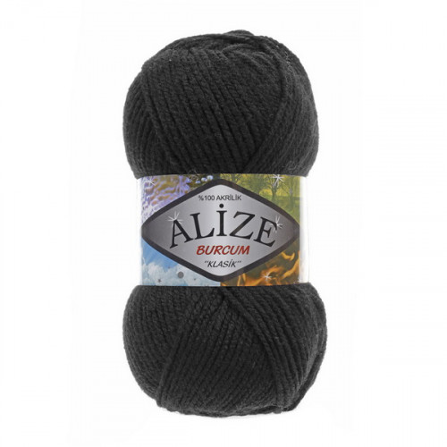 60 Пряжа Alize Burcum Klasik чорний