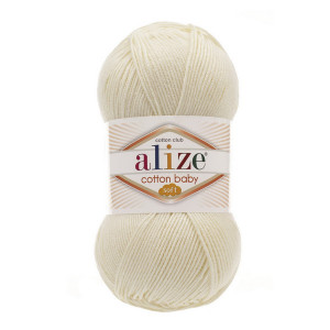 62 Пряжа Alize Cotton Baby Soft молочний
