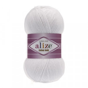 55 Пряжа Alize Cotton Gold білий