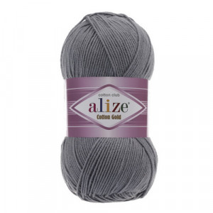 87 Пряжа Alize Cotton Gold вугільний сірий