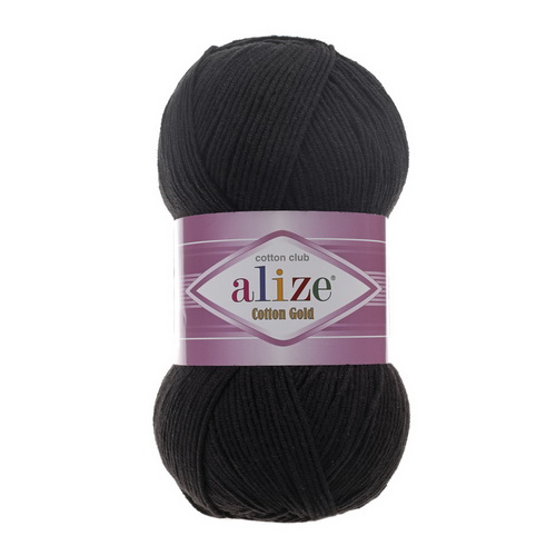 60 Пряжа Alize Cotton Gold чорний