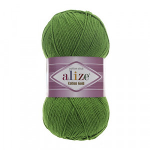 126 Пряжа Alize Cotton Gold зелена трава