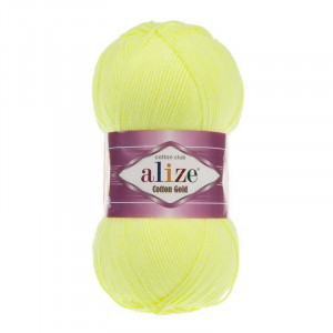 668 Пряжа Alize Cotton Gold лимонний
