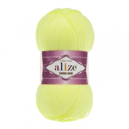 668 Пряжа Alize Cotton Gold лимонний