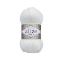 55 Пряжа Alize Diva білий