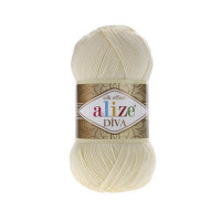 1 Пряжа Alize Diva кремовий