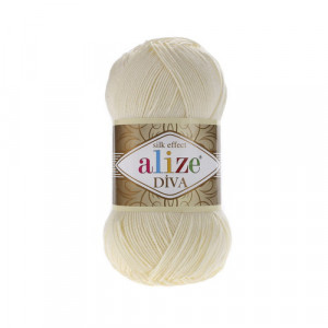 1 Пряжа Alize Diva кремовий
