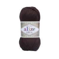 26 Пряжа Alize Diva коричневий